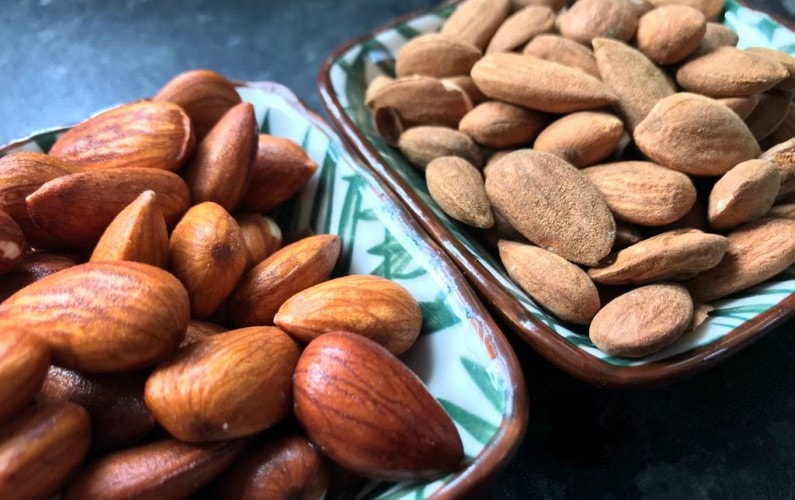 soaked vs. unsoaked almonds