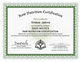 Raw Nutrition certificate