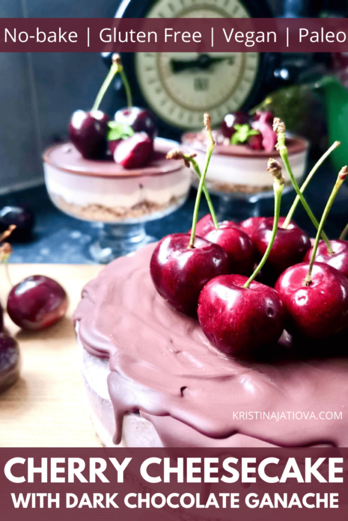 no Bake raw vegan CHERRY CHEESECAKE